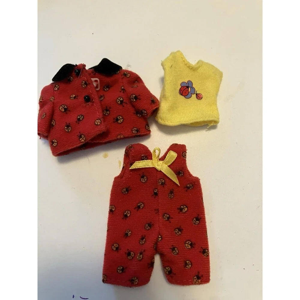 Kelly Doll Fashion Avenue Ladybug Outfit Overalls Jacket Shirt red black yellow